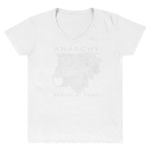 Anarchy Begins at home women's v-neck